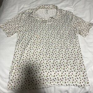 Tropical short sleeve polo shirt men’s